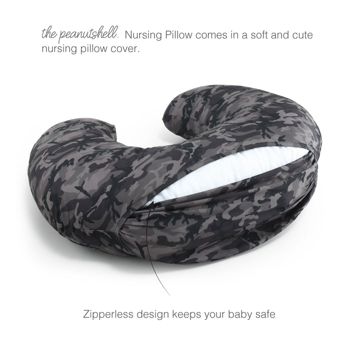 The Peanutshell Camo Nursing PIllow