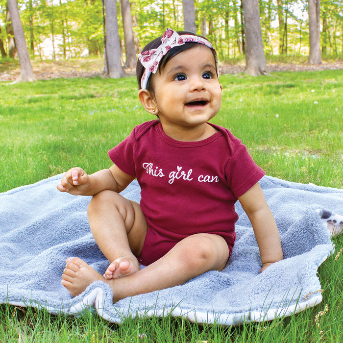 Hudson Baby Infant Girl Cotton Bodysuits, Girls Club, 5-Pack