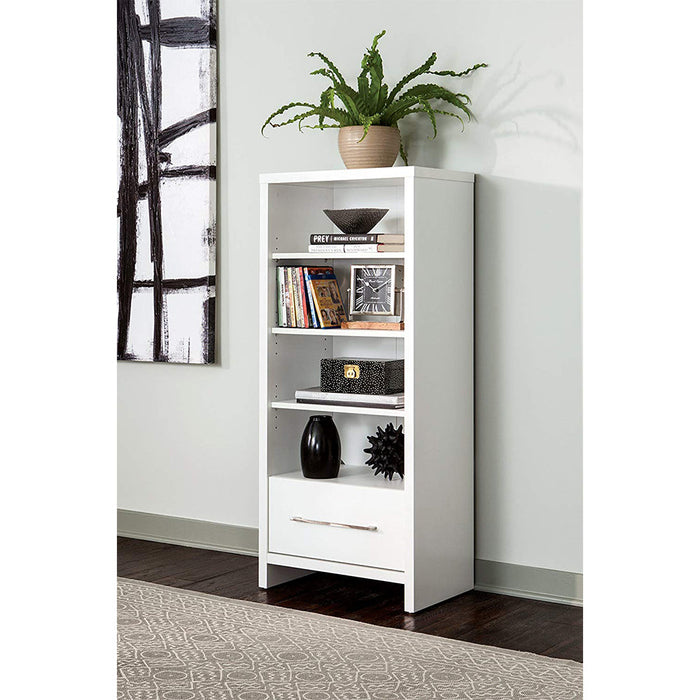 ClosetMaid 165100 Decorative Media Storage Tower Bookcase with Drawer, White