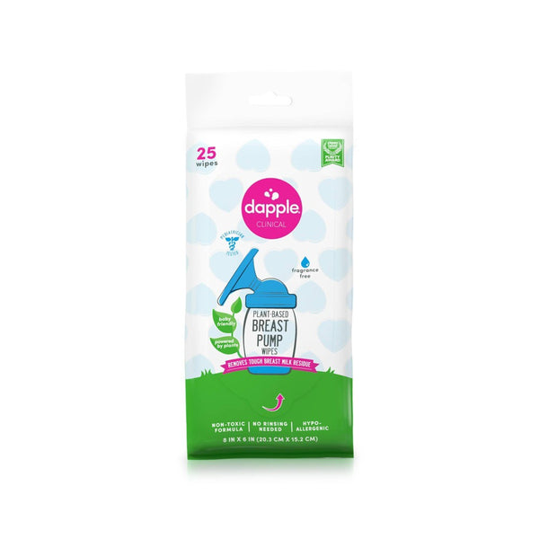 Dapple Breast Pump Cleaning Wipes - Fragrance Free - 25ct