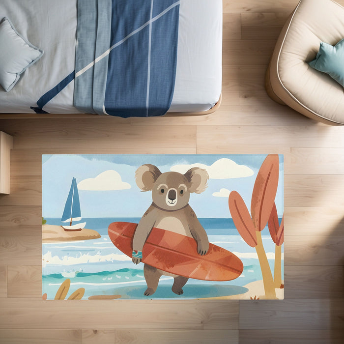 TeepeeJoy Koala Area Rug for Kids and Nursery Rooms - Koala Kahuna