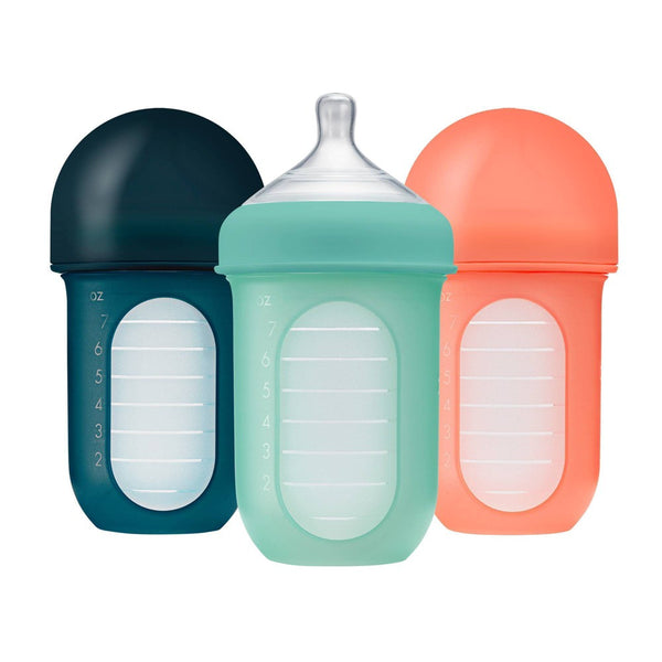 Boon Nursh Silicone Baby Bottles  8OZ 3PK