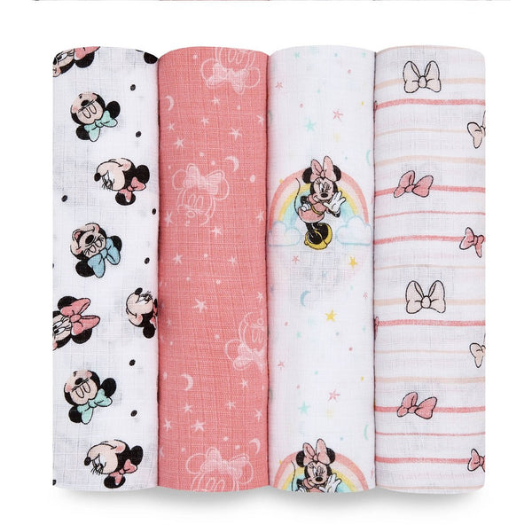 Aden + Anais Essentials Disney Baby 4 Pack Minnie Rainbows