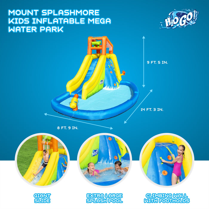 Bestway H2OGO! Mount Splashmore Kids Outdoor Inflatable Water Slide Splash Park