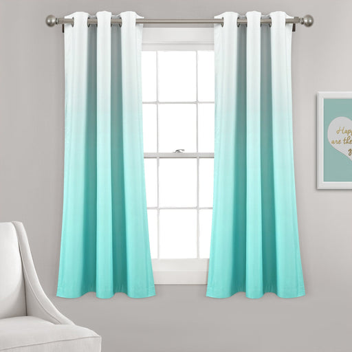 LushDecor Mia Ombre Insulated Grommet Blackout Curtain Panel Set