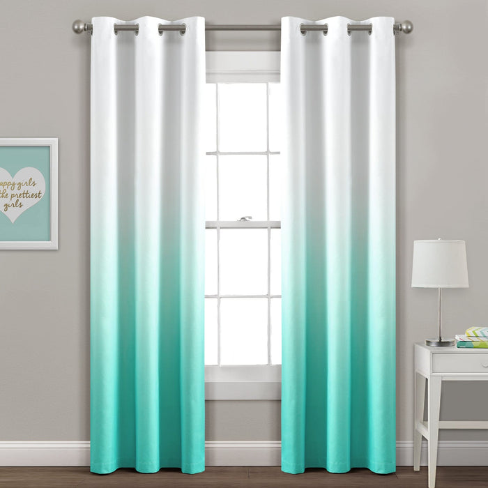 LushDecor Mia Ombre Insulated Grommet Blackout Curtain Panel Set