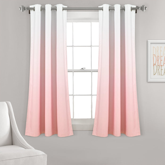 LushDecor Mia Ombre Insulated Grommet Blackout Curtain Panel Set