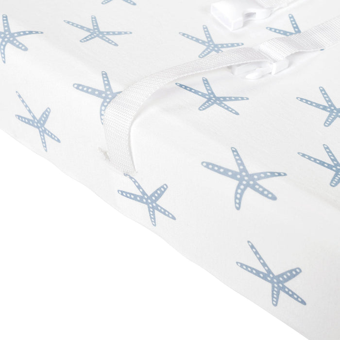 LushDecor Seaside Starfish Organic Cotton Changing Pad Cover 2 Pack Set
