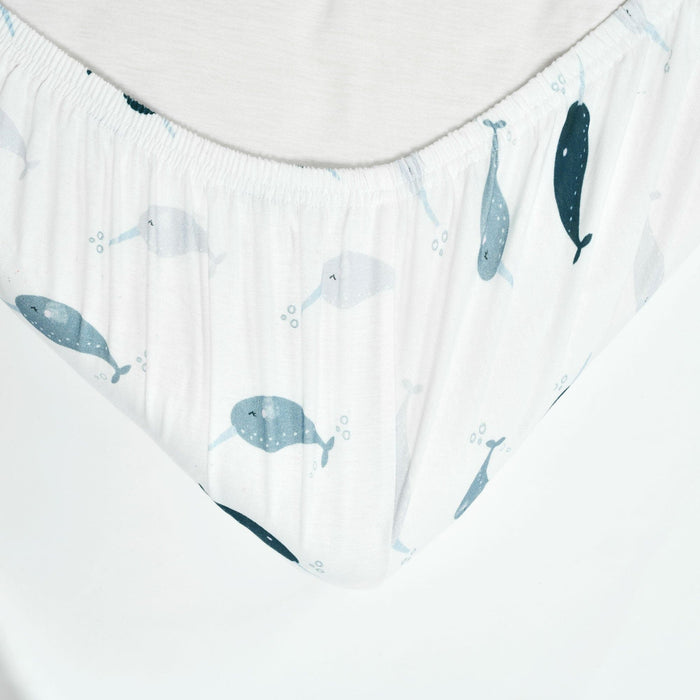 LushDecor Narwhal Organic Cotton Fitted Crib Sheet