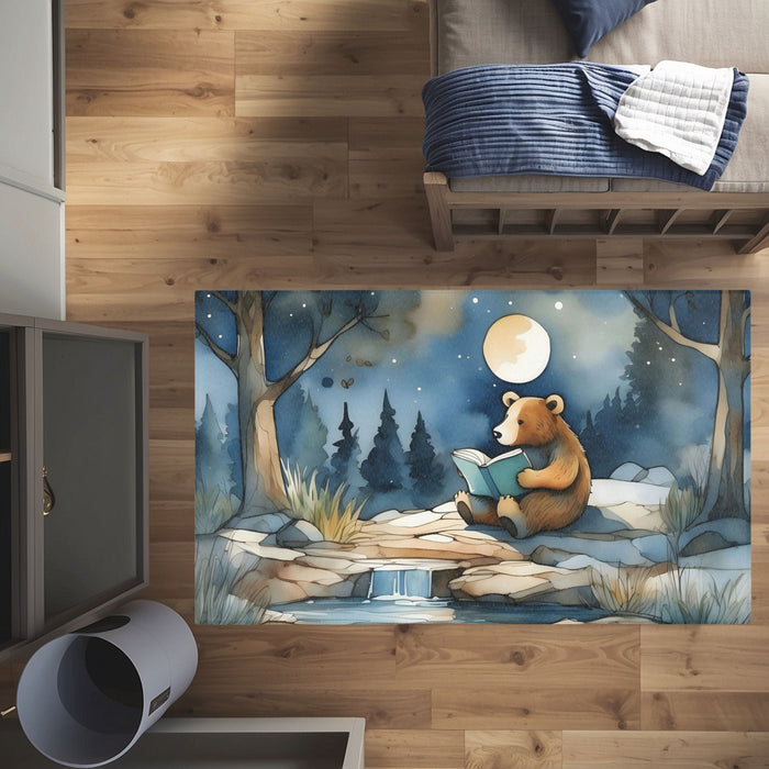 TeepeeJoy Nursery and Kids Bear Rug - Midnight Tale Teller