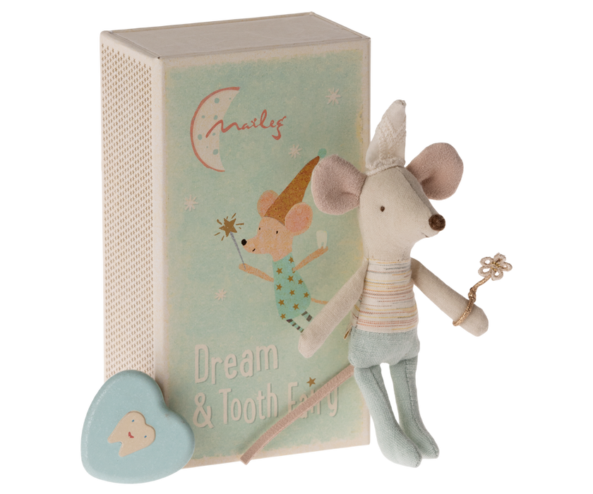 Maileg Tooth Fairy Mouse, Little Brother in Match Box