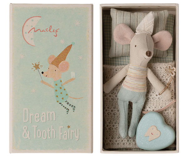 Maileg Tooth Fairy Mouse, Little Brother in Match Box