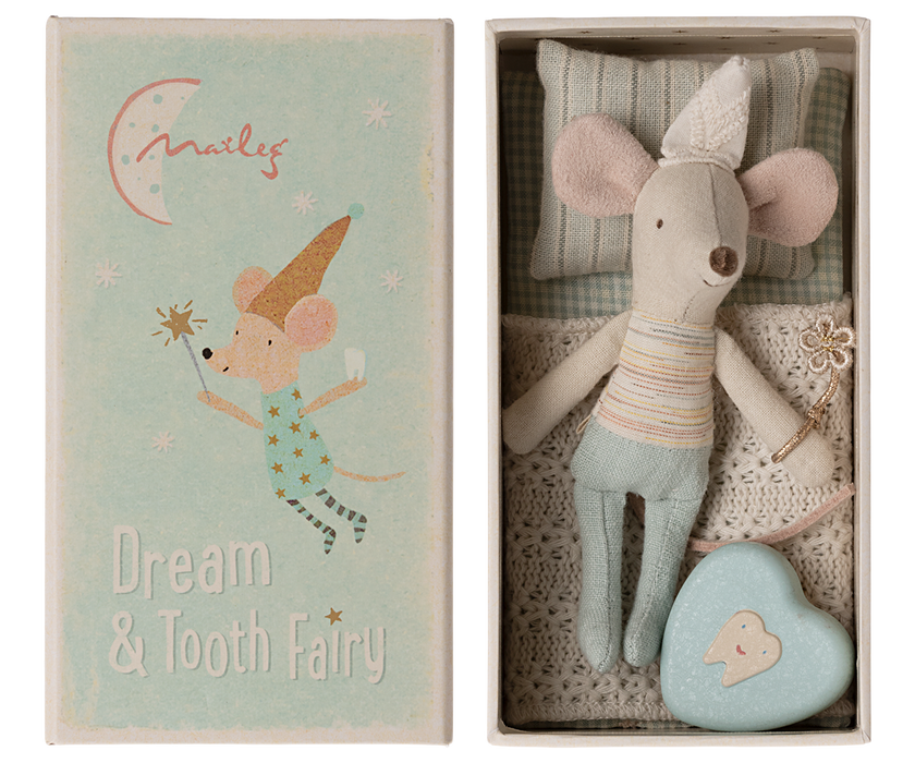 Maileg Tooth Fairy Mouse, Little Brother in Match Box