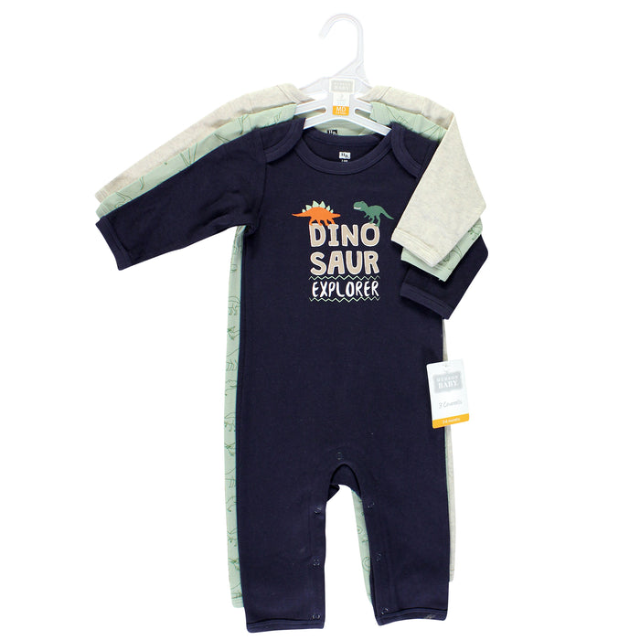 Hudson Baby Infant Boy Cotton Coveralls, Dinosaur Explorer