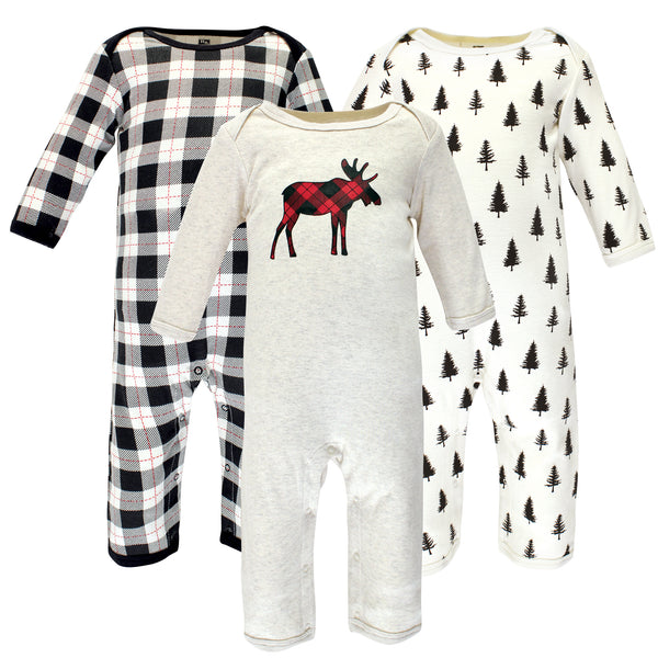 Hudson Baby Infant Boy Cotton Coveralls, Moose