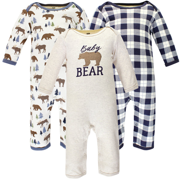 Hudson Baby Infant Boy Cotton Coveralls, Moose Bear