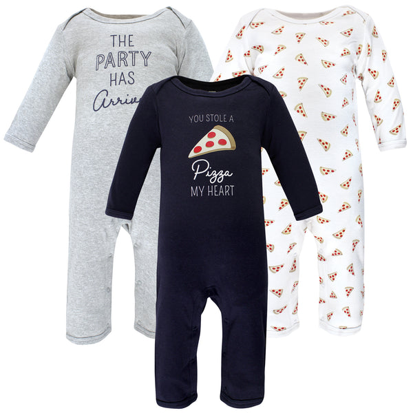 Hudson Baby Infant Boy Cotton Coveralls, Pizza