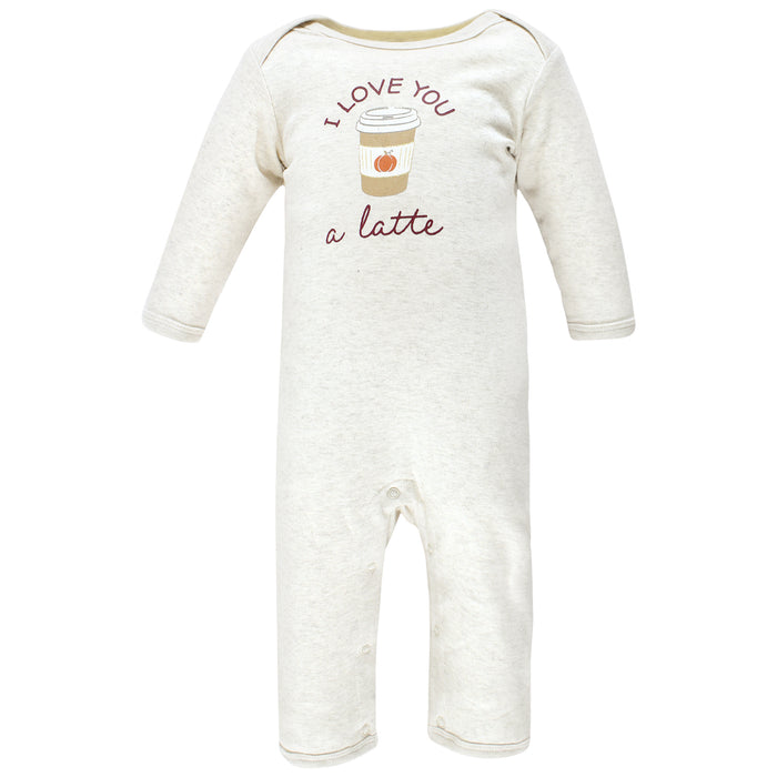 Hudson Baby Infant Girl Cotton Coveralls, Pumpkin Spice