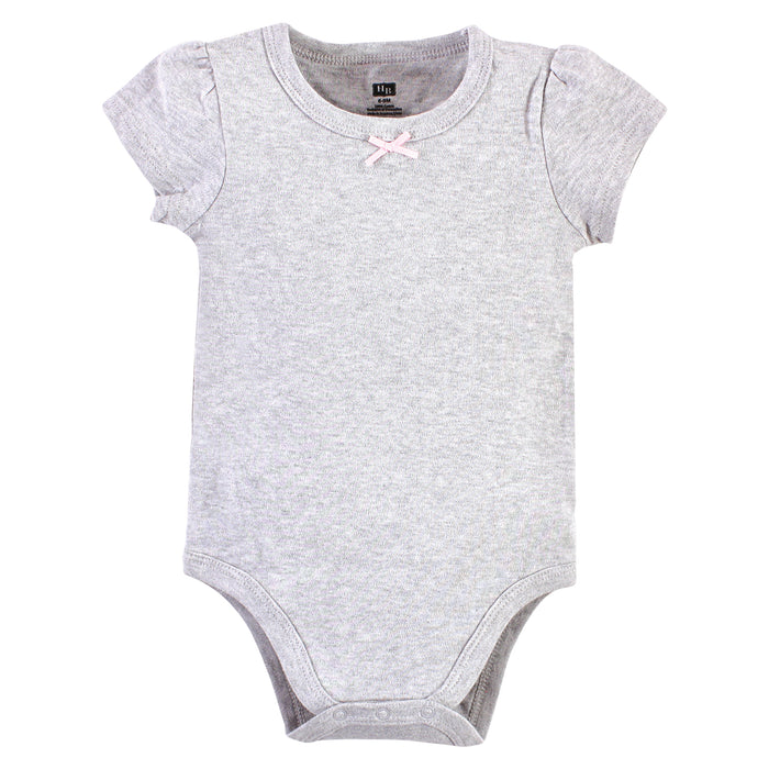 Hudson Baby Infant Girl Cotton Bodysuits, Toile 5-Pack