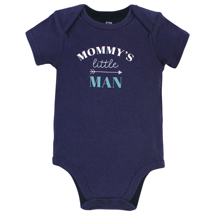 Hudson Baby Infant Boy Cotton Bodysuits, Mommys Man
