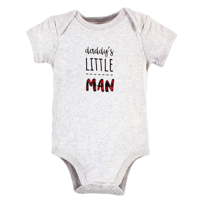 Hudson Baby Infant Boy Cotton Bodysuits, Daddys Man