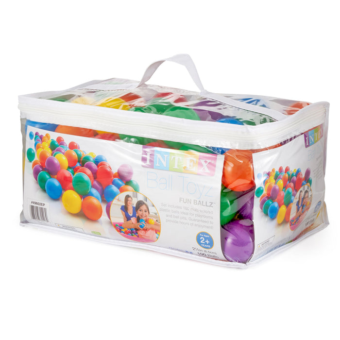 Intex Plastic Multi-Colored Balls for Bounce Houses (100 Large & 100 Small)