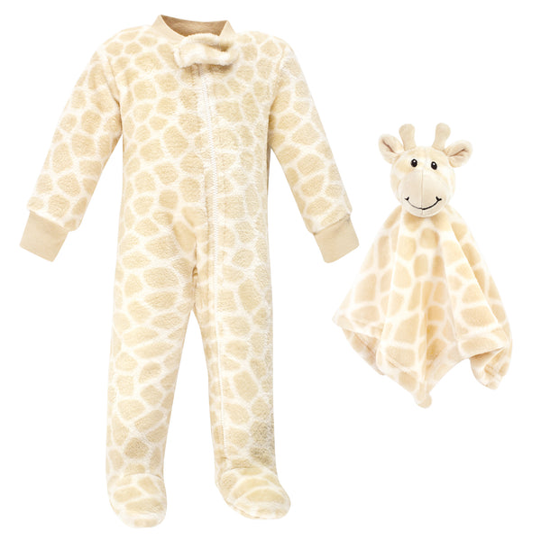 Hudson Baby Infant Boy Flannel Plush Sleep and Play and Security Toy, Giraffe