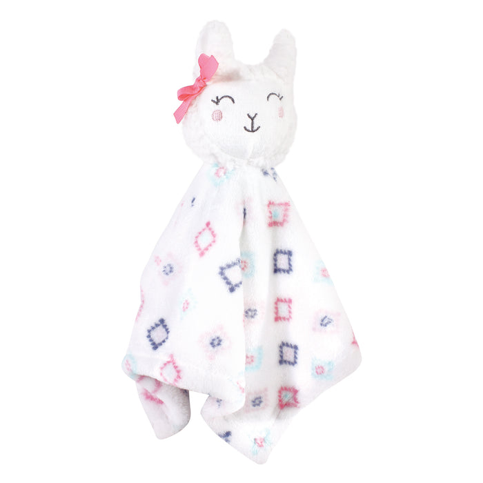 Hudson Baby Infant Girl Flannel Plush Sleep and Play and Security Toy, Llama