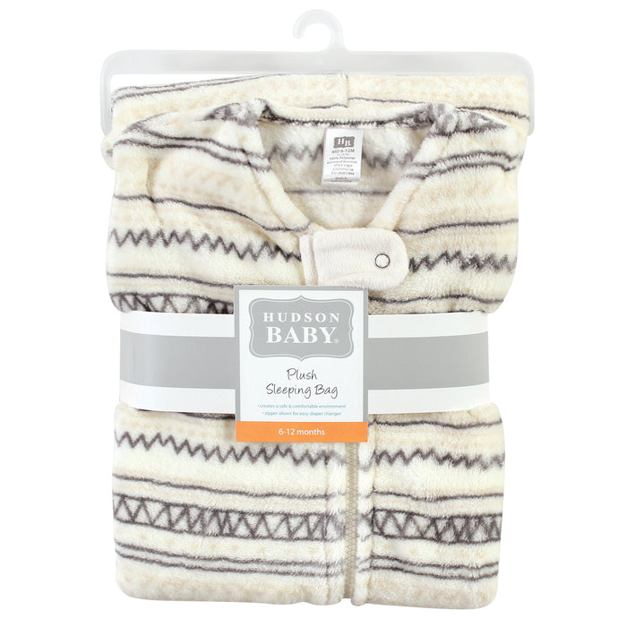 Hudson Baby Plush Sleeveless Sleeping Bag, Sack, Blanket, Stripe Print