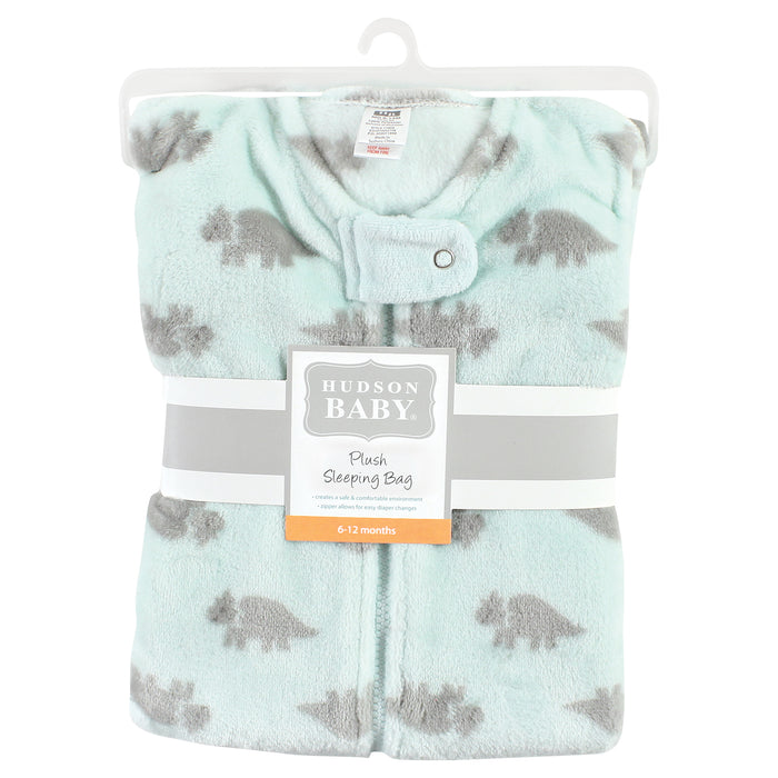 Hudson Baby Infant Boy Plush Wearable Blanket, Sleeveless Triceratops