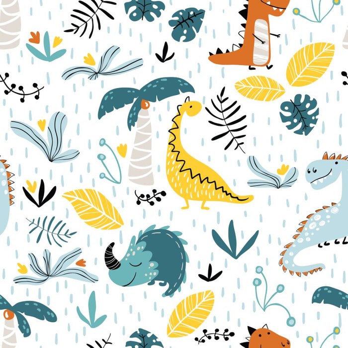 TeepeeJoy Dinosaur Theme Nursery Wallpaper - Prehistoric Playtime