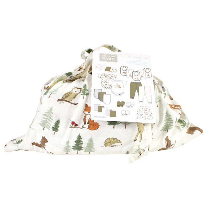 Hudson Baby Layette Baby Starter Set 25-Piece, Forest Animals