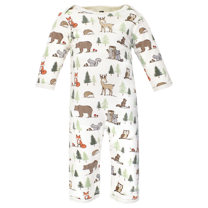 Hudson Baby Infant Boy Cotton Coveralls, Forest Animals
