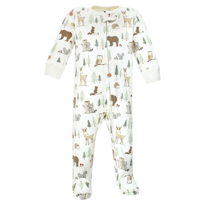 Hudson Baby Infant Boy Cotton Sleep and Play, Forest Animals