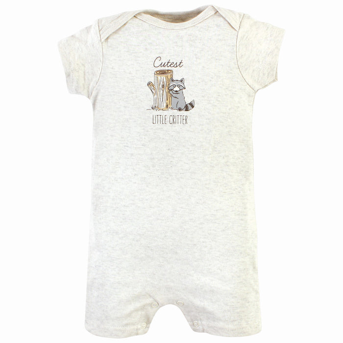 Hudson Baby Infant Boy Cotton Rompers, Forest Animals