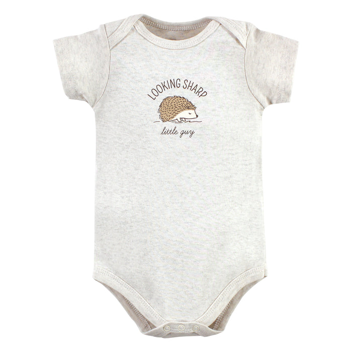 Hudson Baby Cotton Bodysuits, Forest Deer 5-Pack