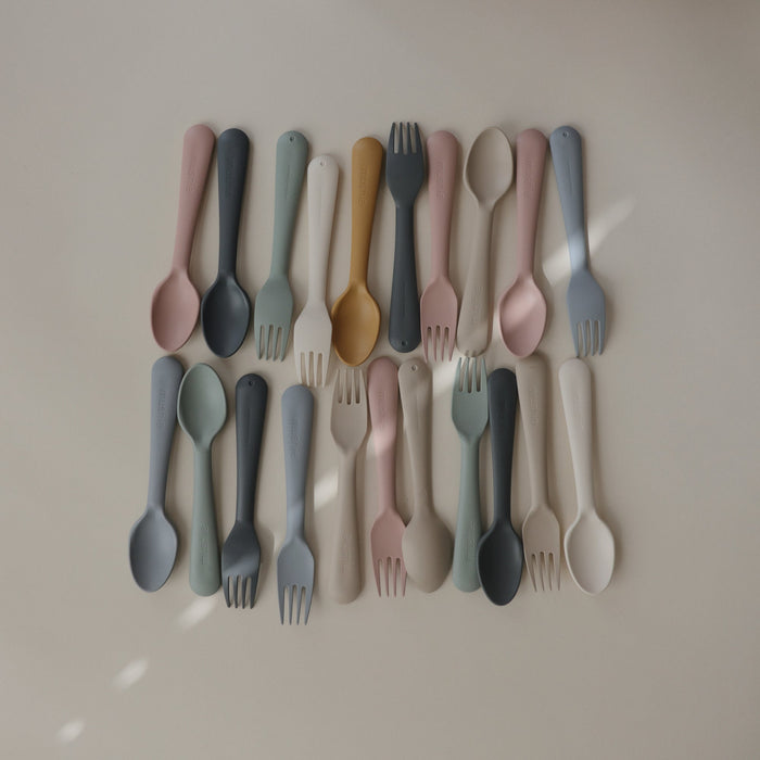 Mushie Dinnerware Fork and Spoon Set