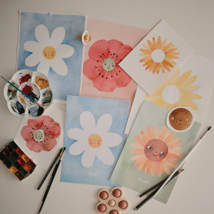 Mushie Floral Poster Set (Bloom/Love/Shine) - 11 x 14