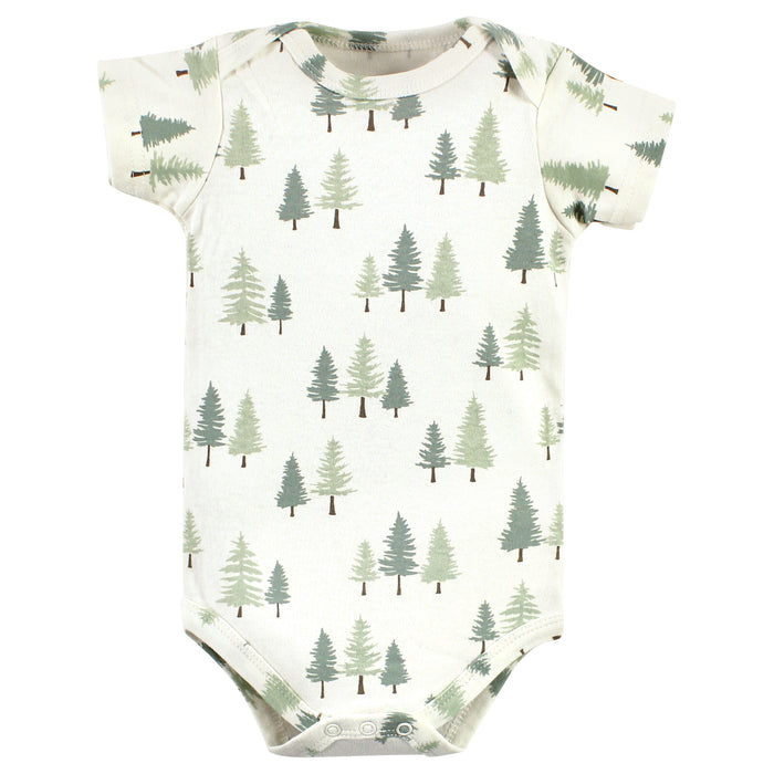 Hudson Baby Cotton Bodysuits, Forest Deer 3-Pack