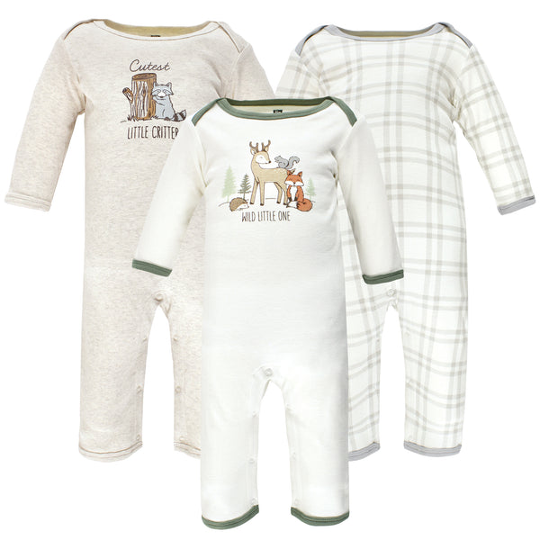 Hudson Baby Infant Boy Cotton Coveralls, Forest Deer