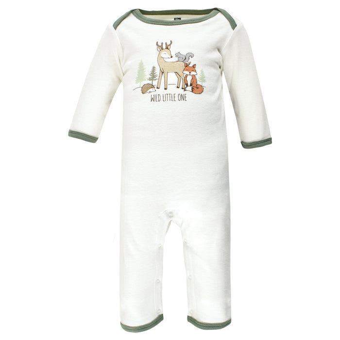 Hudson Baby Infant Boy Cotton Coveralls, Forest Deer