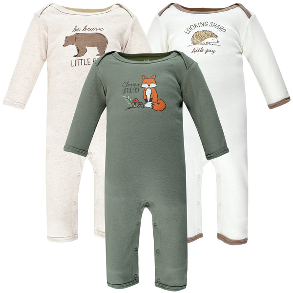 Hudson Baby Infant Boy Cotton Coveralls, Forest Fox