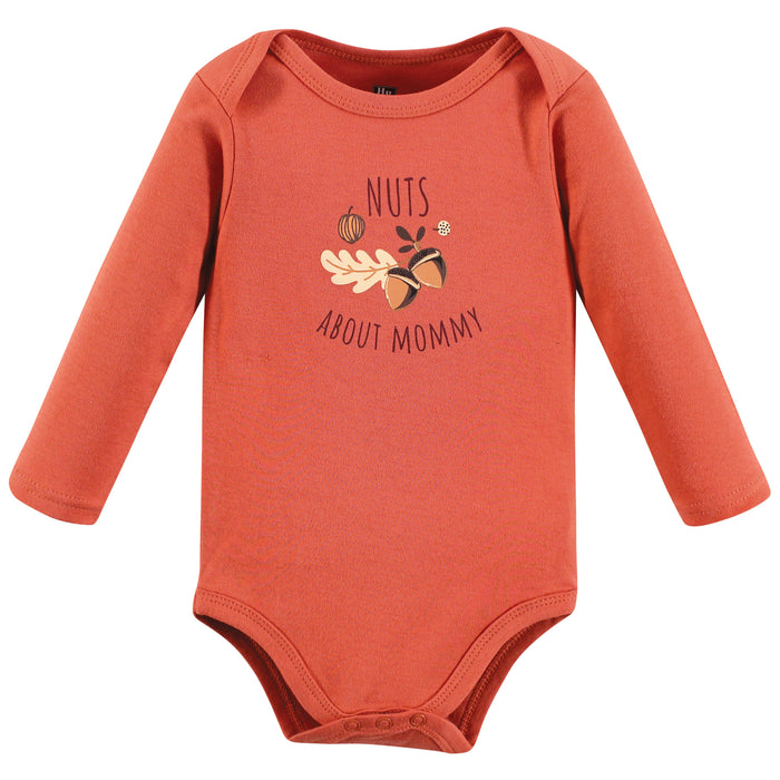 Hudson Baby Cotton Long-Sleeve Bodysuits, Hello Autumn, 5-Pack