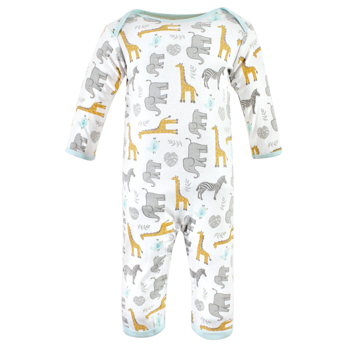 Hudson Baby 3-Pack Cotton Coveralls, Little Monkey
