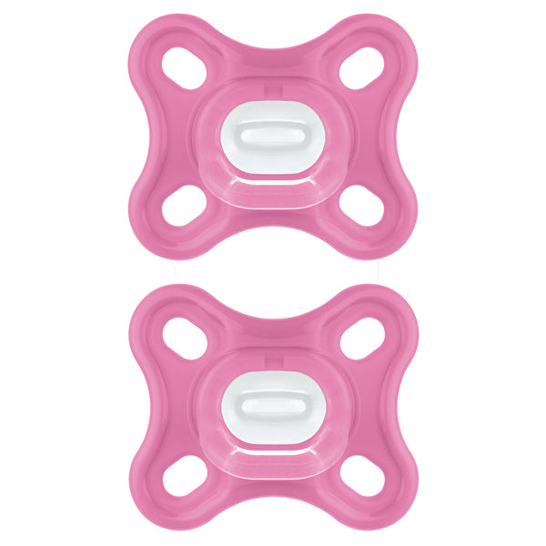 MAM Comfort Pacifier, 0-3 Months, Girl, 2 pack