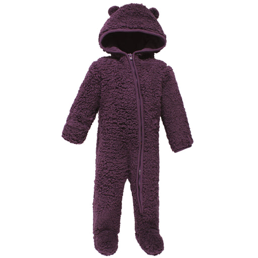 Hudson Baby Faux Shearling Bunting 1 Pack, Purple Bear