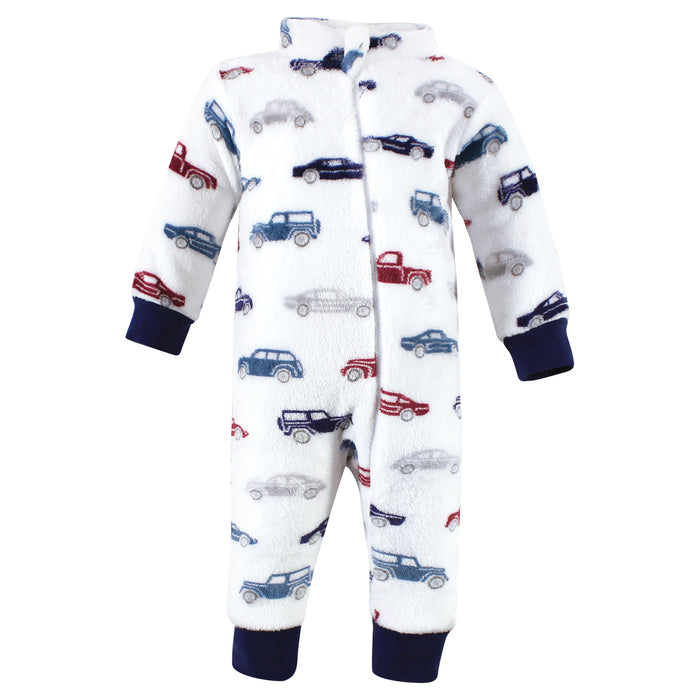 Hudson Baby Infant Boy Plush Jumpsuits, Cars