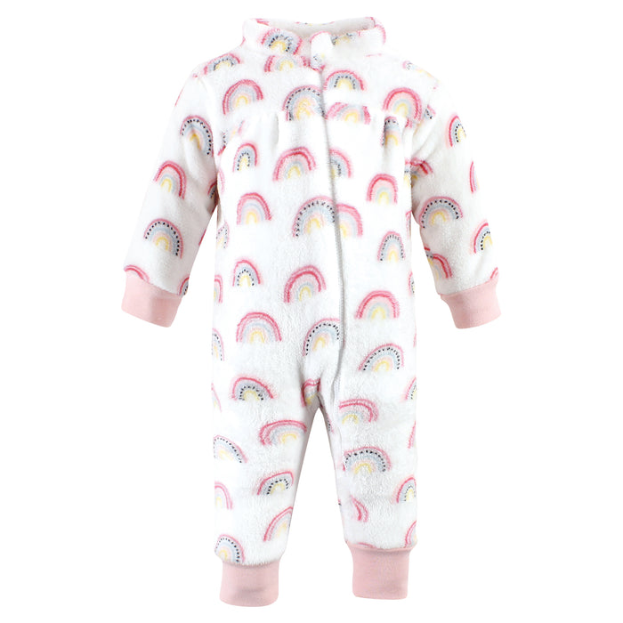 Hudson Baby Plush Jumpsuits, Modern Rainbow, 2-Pack