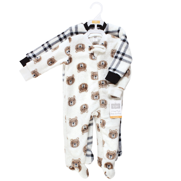 Hudson Baby Infant Boy Plush Sleep and Play, Bear
