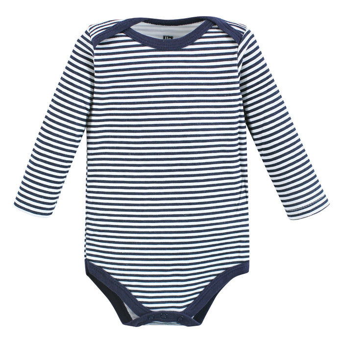 Hudson Baby Infant Boy Cotton Long-Sleeve Bodysuits, Cars 5-Pack